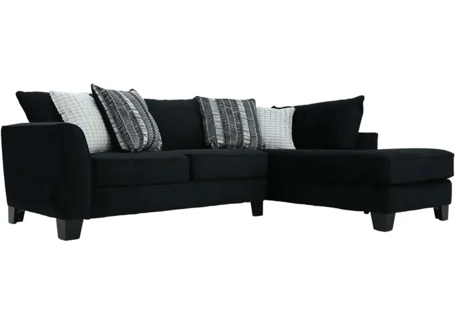 GROOVY BLACK 2 PIECE SECTIONAL