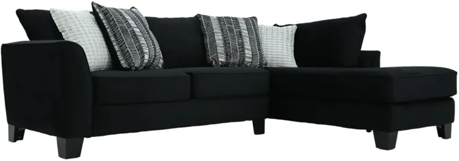 GROOVY BLACK 2 PIECE SECTIONAL