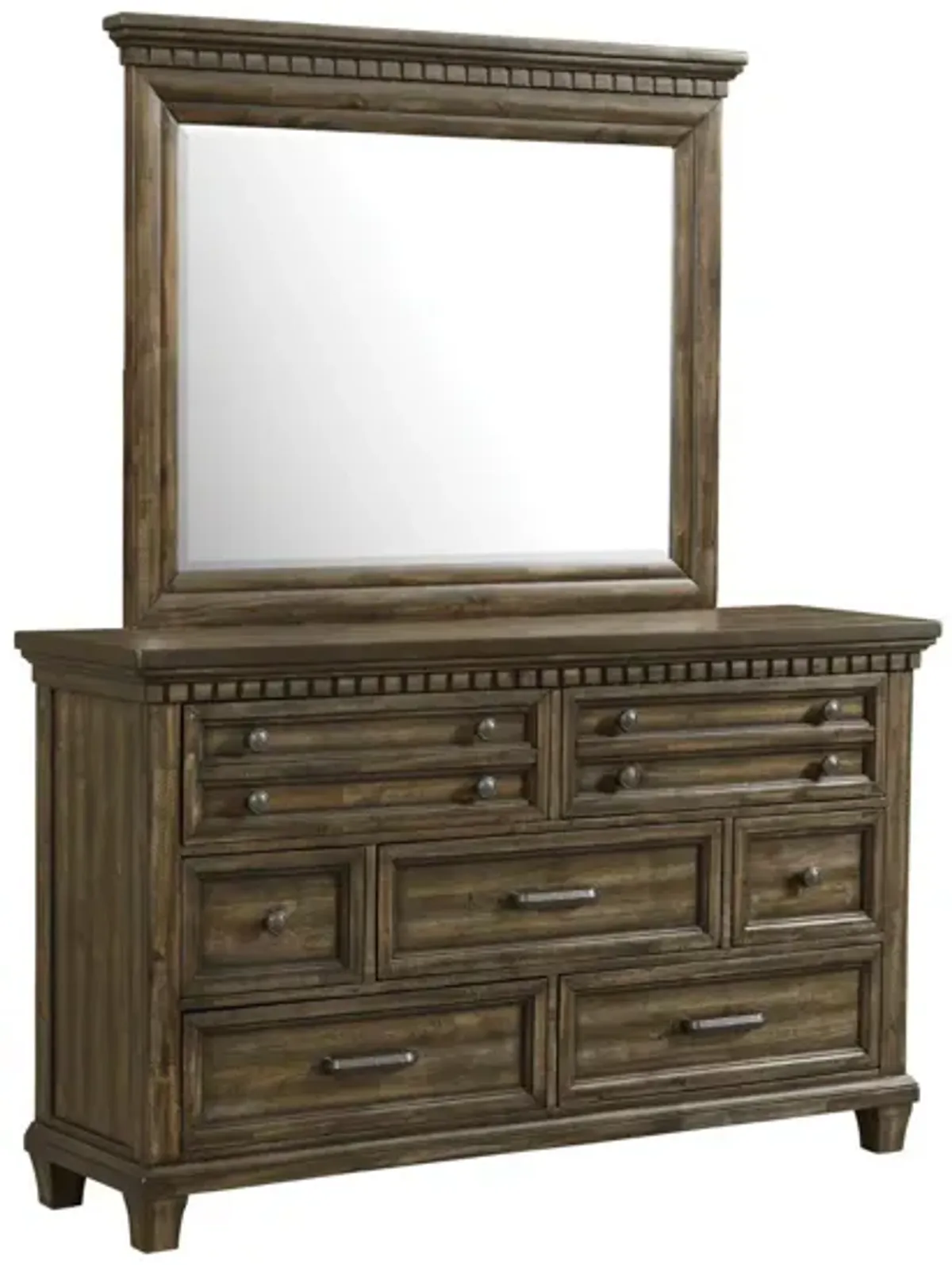 MCCOY CHARCOAL DRESSER AND MIRROR