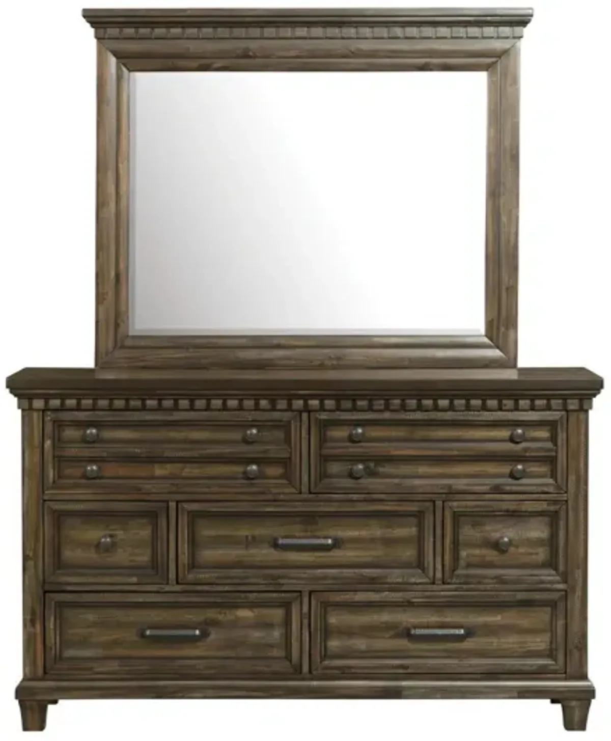 MCCOY CHARCOAL DRESSER AND MIRROR