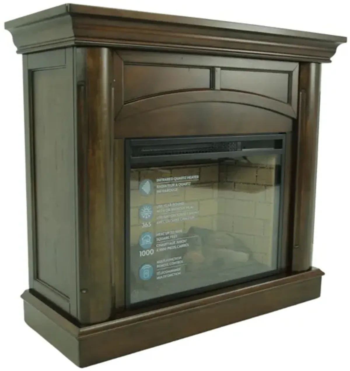 MILAN CHERRY FIREPLACE WITH INSERT