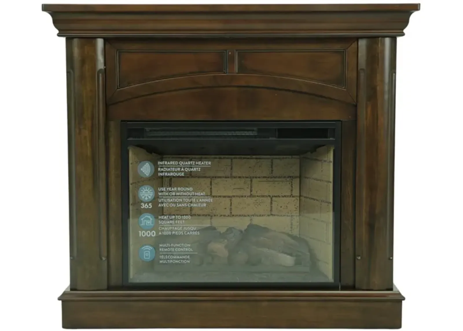 MILAN CHERRY FIREPLACE WITH INSERT