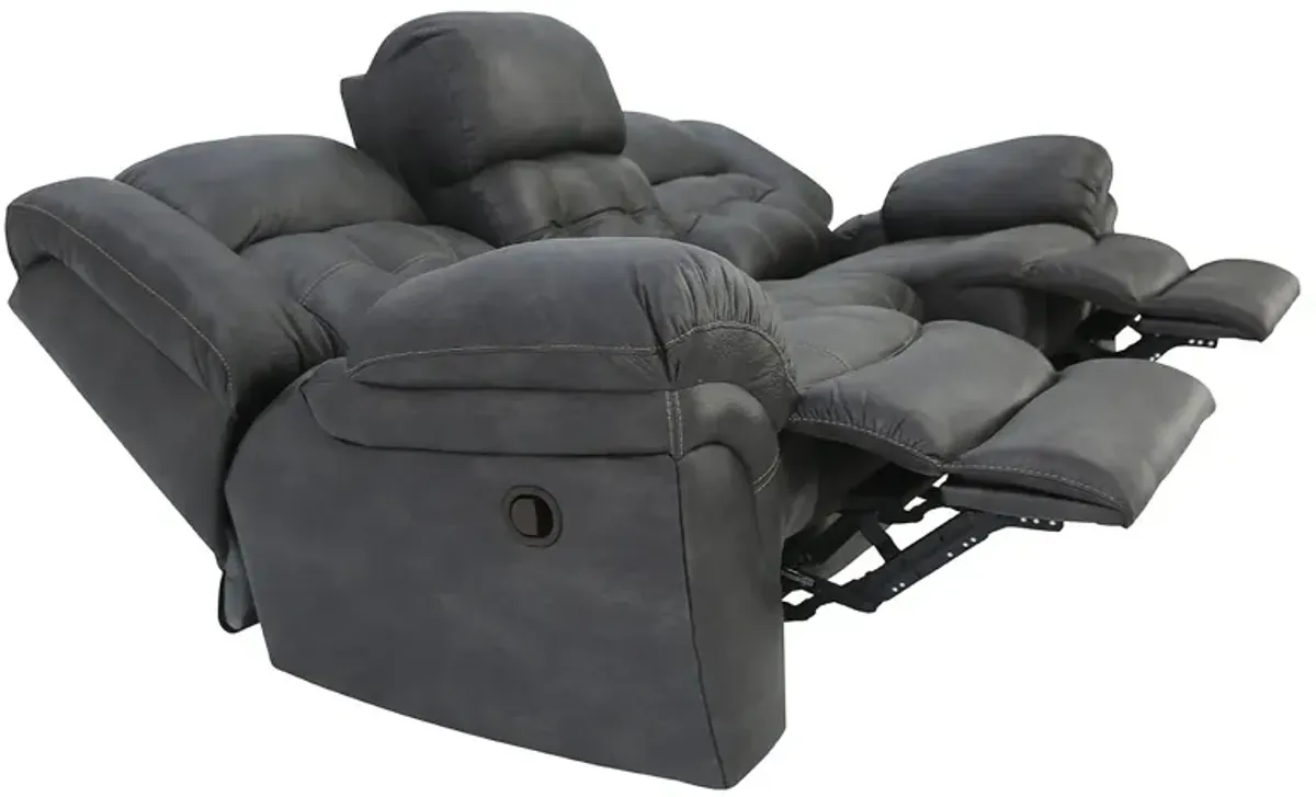 HAYGEN CHARCOAL RECLINING SOFA