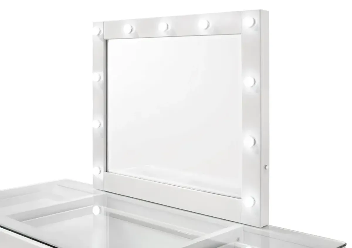 AVERY WHITE VANITY WITH LED MIRROR