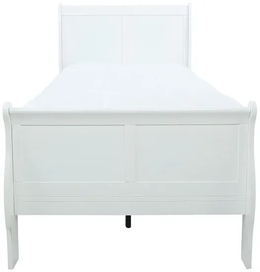 LOUIS PHILIP WHITE TWIN BED