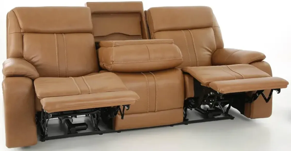 XARA BUTTERNUT LEATHER POWER SOFA