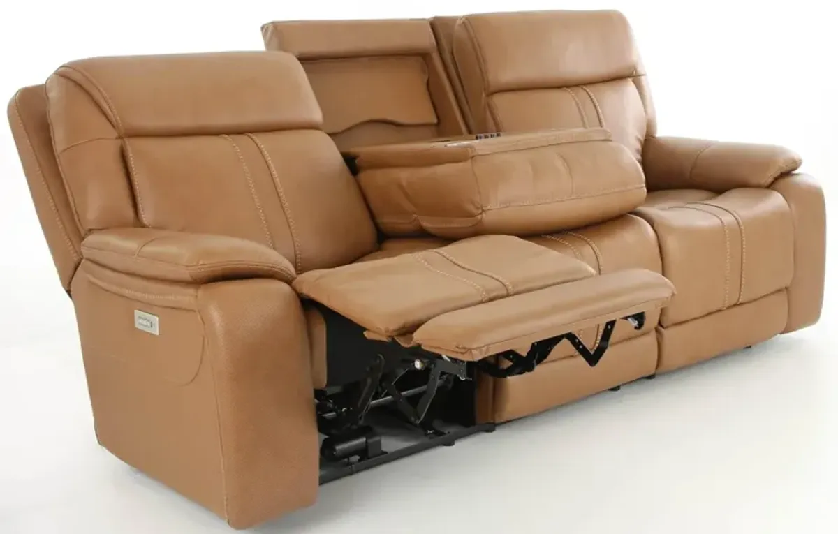 XARA BUTTERNUT LEATHER POWER SOFA