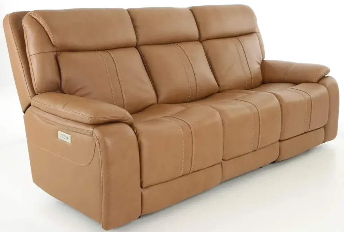 XARA BUTTERNUT LEATHER POWER SOFA