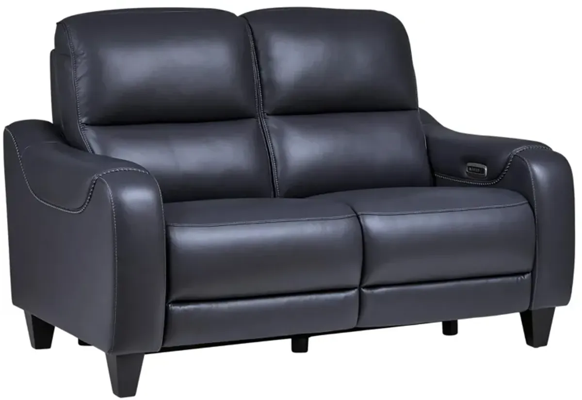 MERCOMATIC OCEAN LEATHER 2P POWER RECLINING LOVESEAT