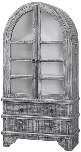 VITO GREY/WHITE DISPLAY CABINET