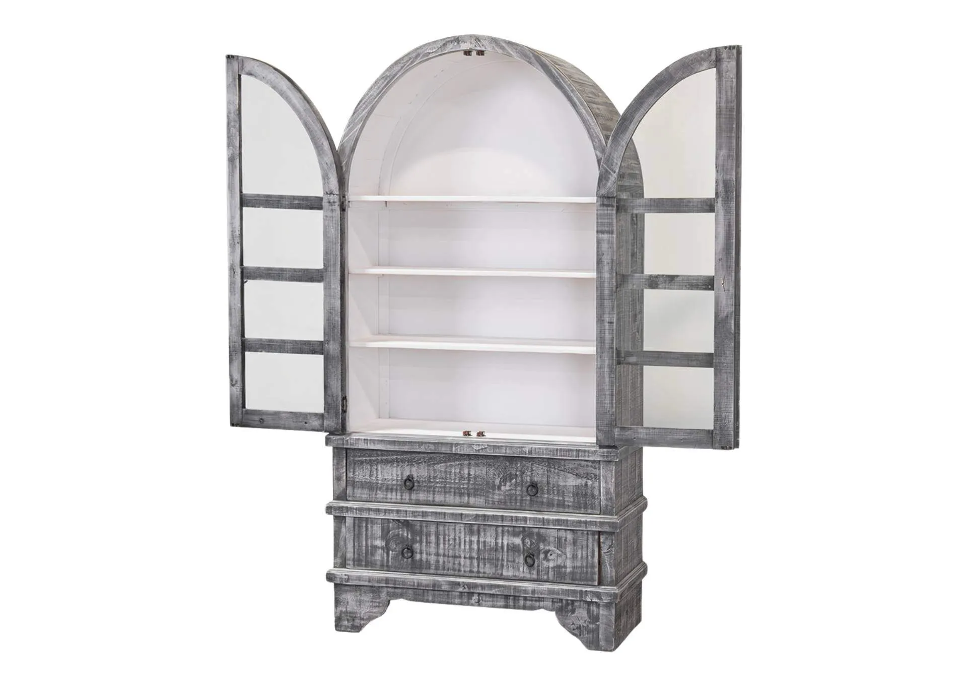 VITO GREY/WHITE DISPLAY CABINET