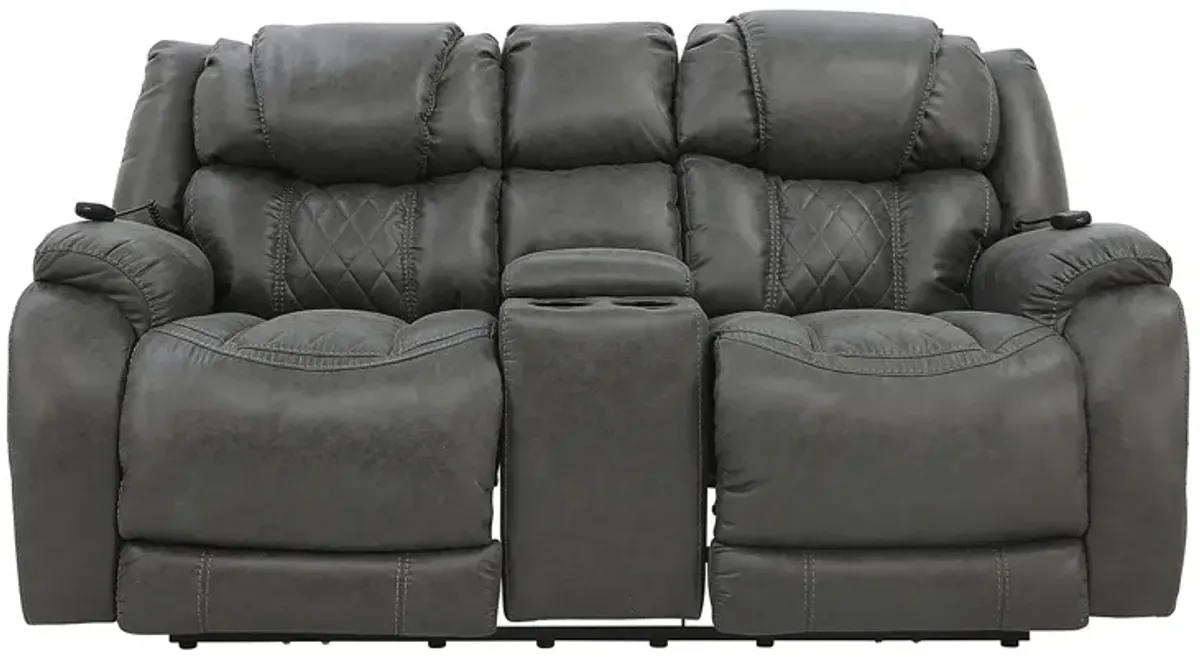 CASON STEEL 3P POWER LOVESEAT WITH CONSOLE