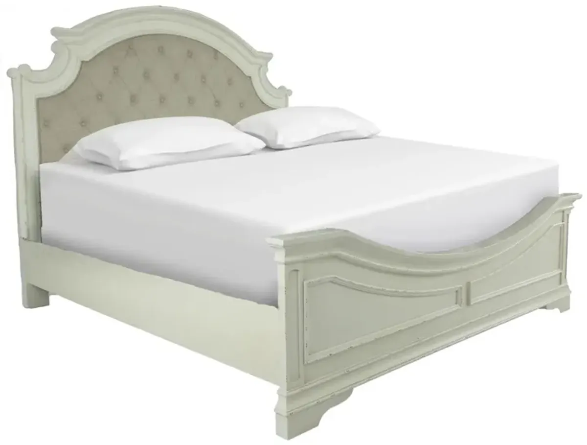 HAVEN WHITE QUEEN UPHOLSTERED BED