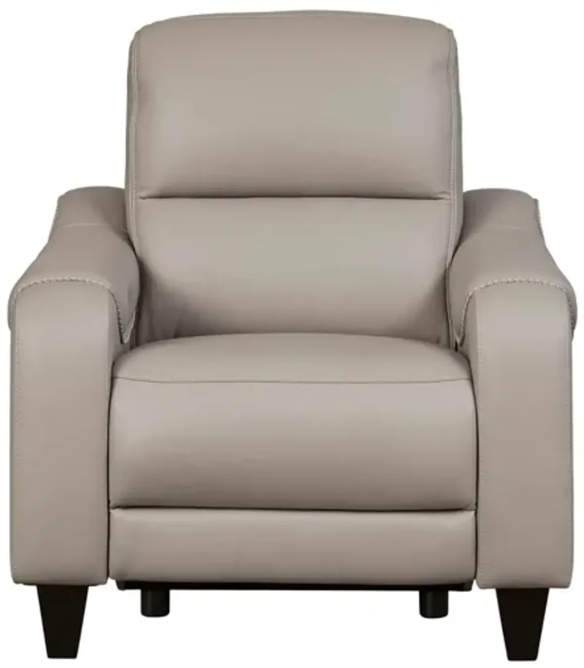 MERCOMATIC GRAY LEATHER 2P POWER RECLINER