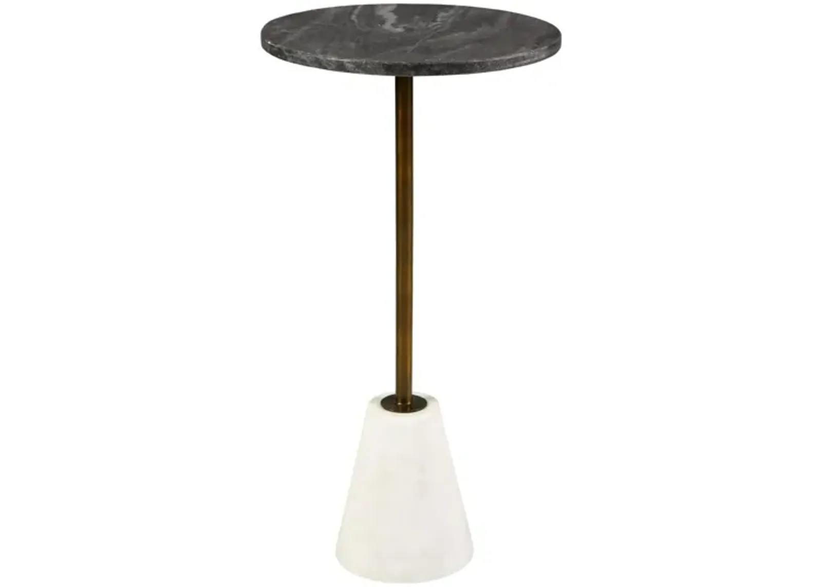 CARAMONT BLACK MARBLE TOP ACCENT TABLE