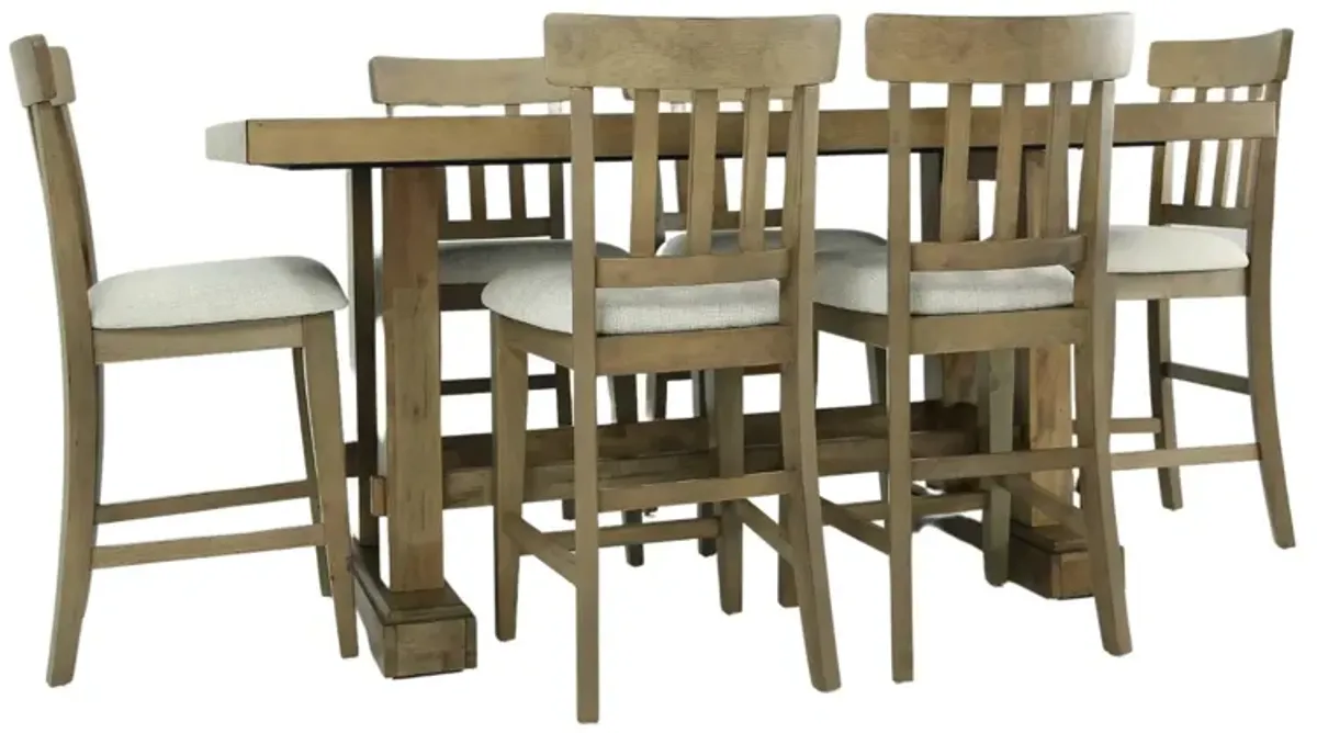 NAPA 7 PIECE COUNTER HEIGHT DINING SET