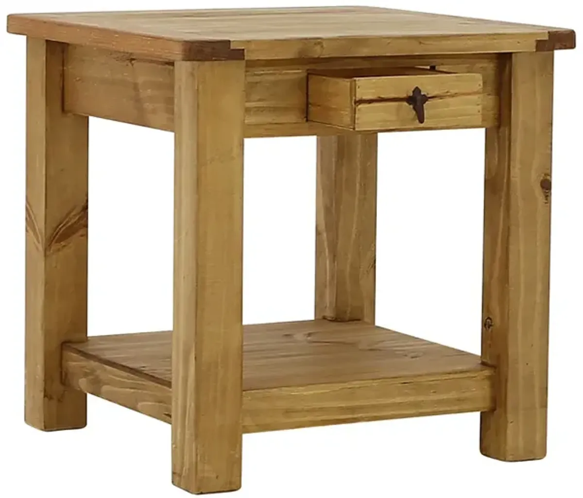 LAWMAN LIGHT WAX ACCENT TABLE