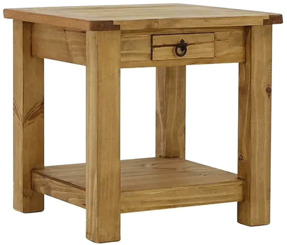 LAWMAN LIGHT WAX ACCENT TABLE