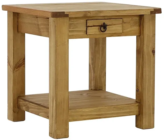 LAWMAN LIGHT WAX ACCENT TABLE