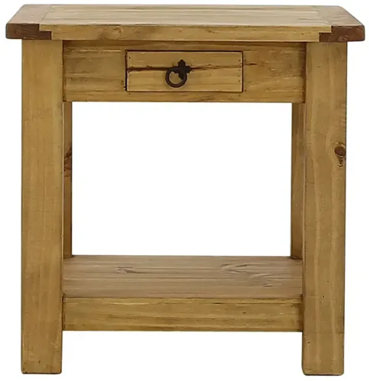 LAWMAN LIGHT WAX END TABLE