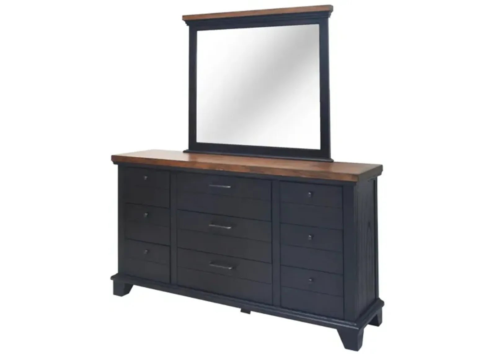 BEAR CREEK BROWN DRESSER AND MIRROR