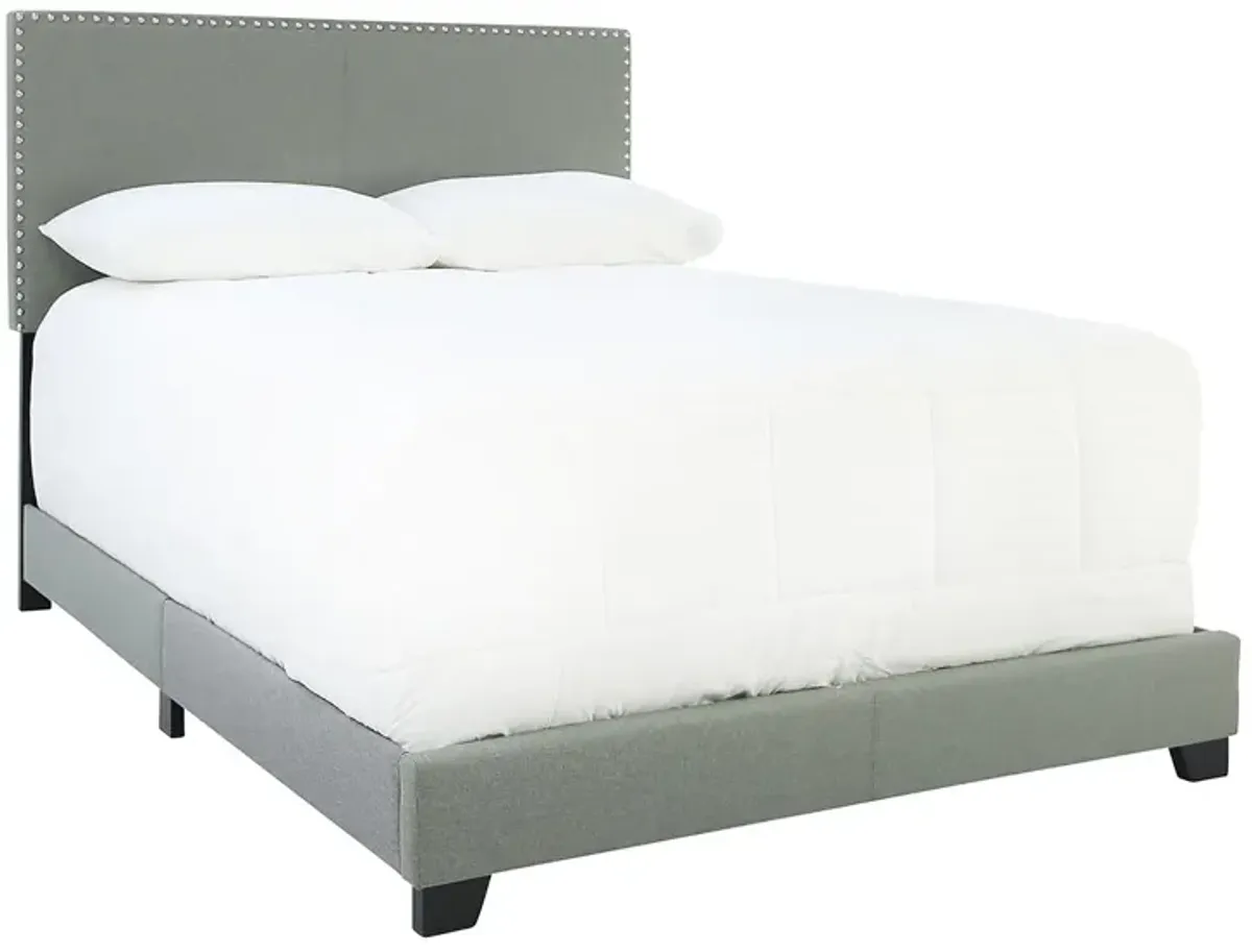 ERIN GREY FULL BED WITH NAILHEAD ACCENTS