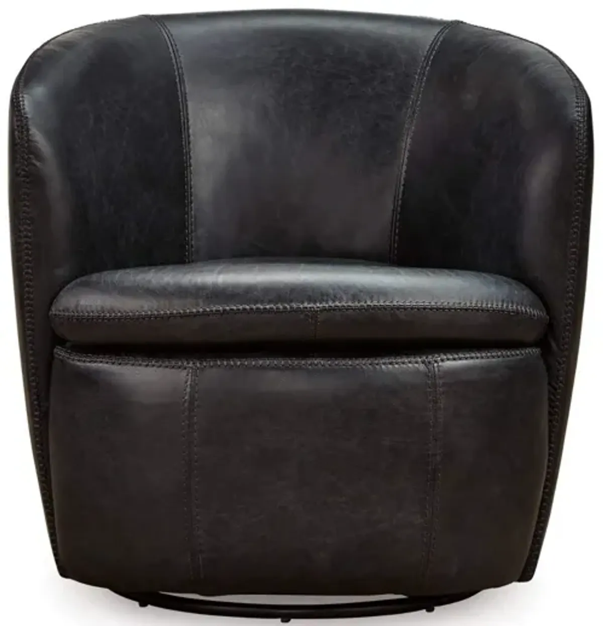 KIERREYS MIDNIGHT 100% LEATHER SWIVEL CHAIR