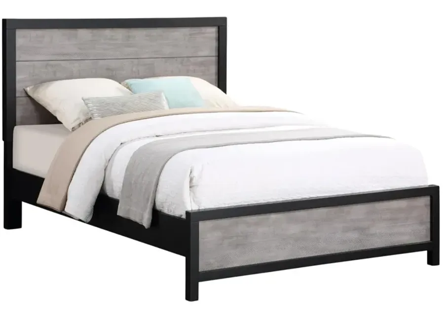 DAUGHTREY BLACK FULL PANEL BED