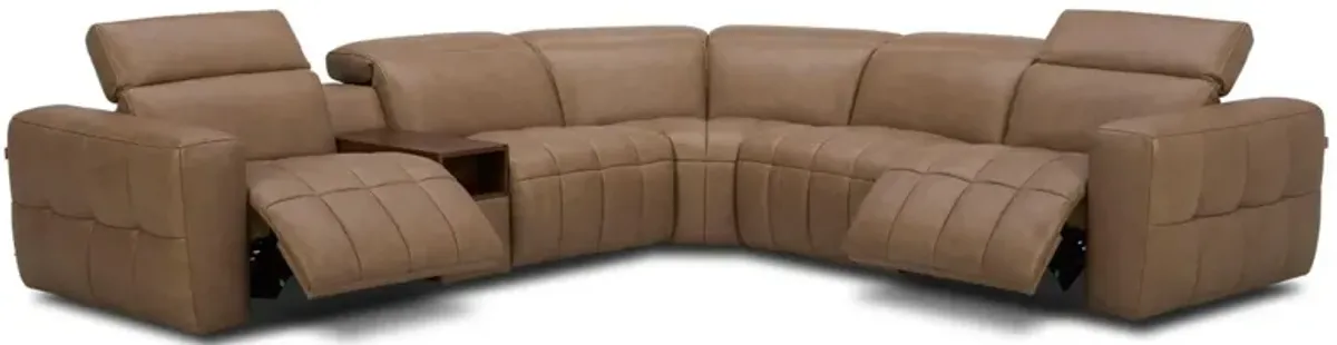 YORK SAND 6 PIECE POWER SECTIONAL