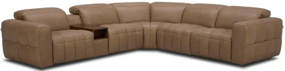 YORK SAND 6 PIECE POWER SECTIONAL