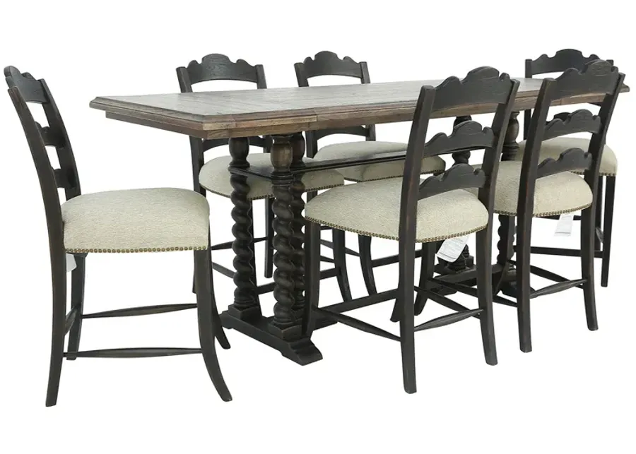 LAGRANGE 7 PIECE COUNTER HEIGHT DINING SET