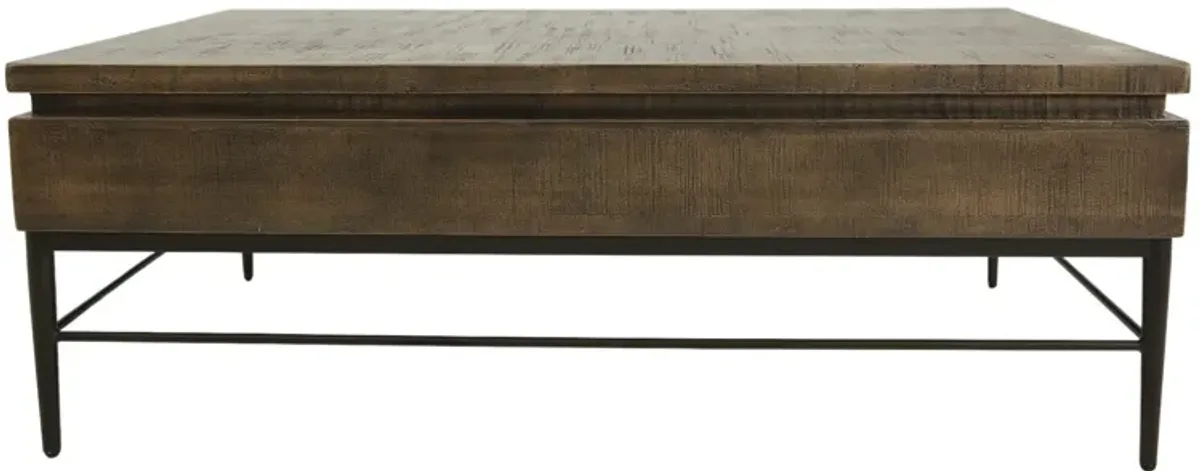 IRON & WOOD COCKTAIL TABLE