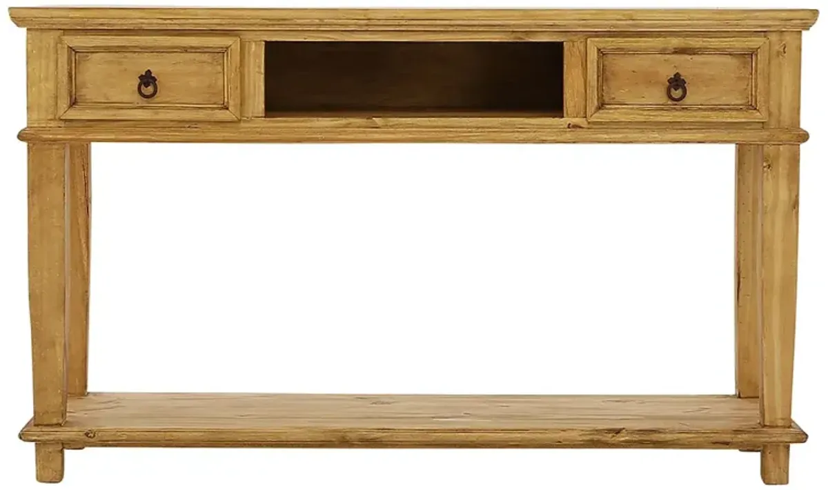 LAWMAN LIGHT WAX CONSOLE TABLE