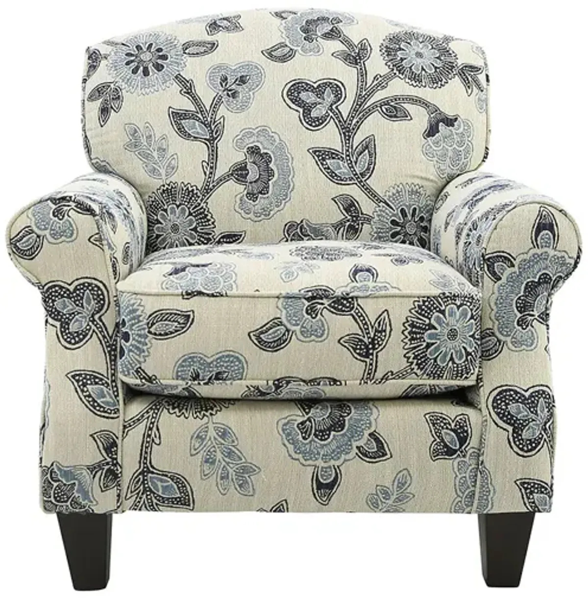 CATALINA MAYA INDIGO FLORAL ACCENT CHAIR