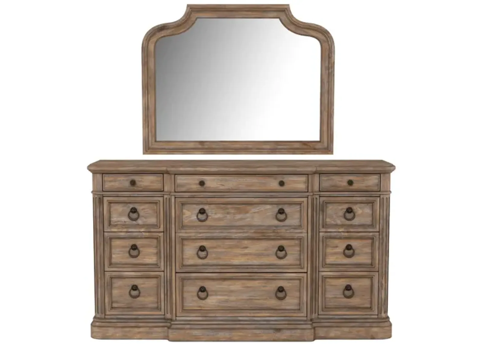 ARCHITRAVE DRESSER AND MIRROR