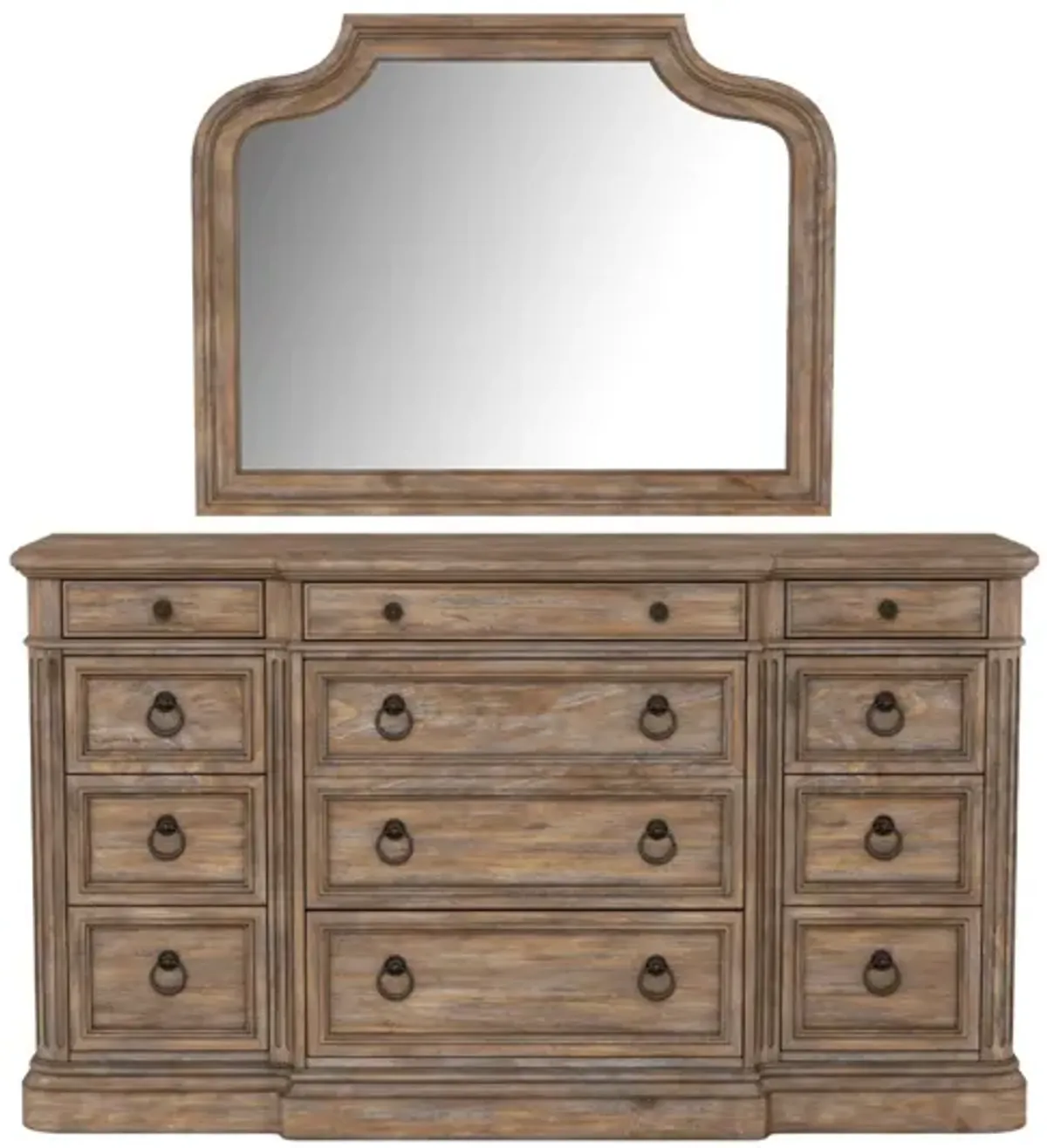 ARCHITRAVE DRESSER AND MIRROR