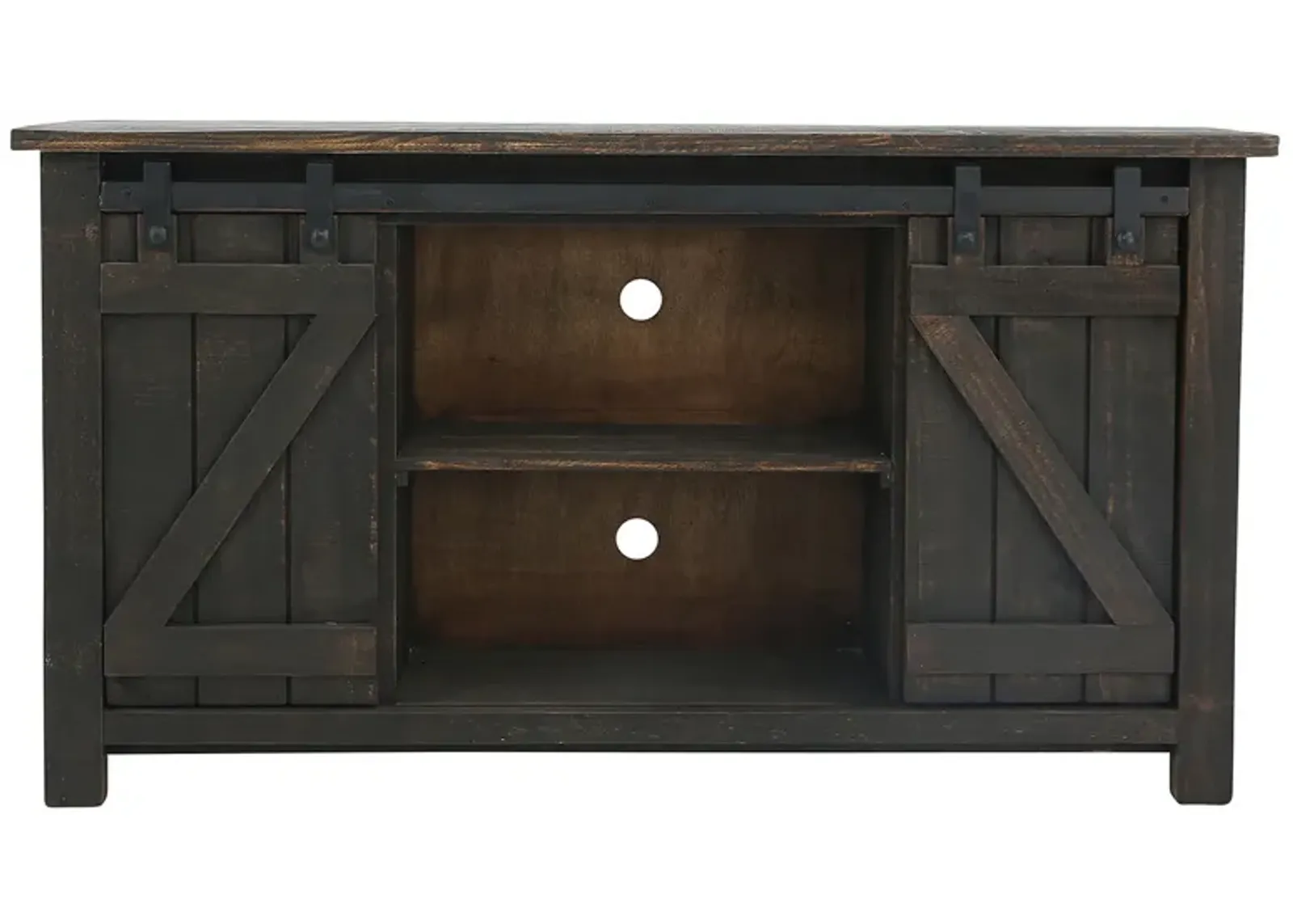 STERLING ROUGH ANTIQUE BARN DOOR MEDIA CONSOLE