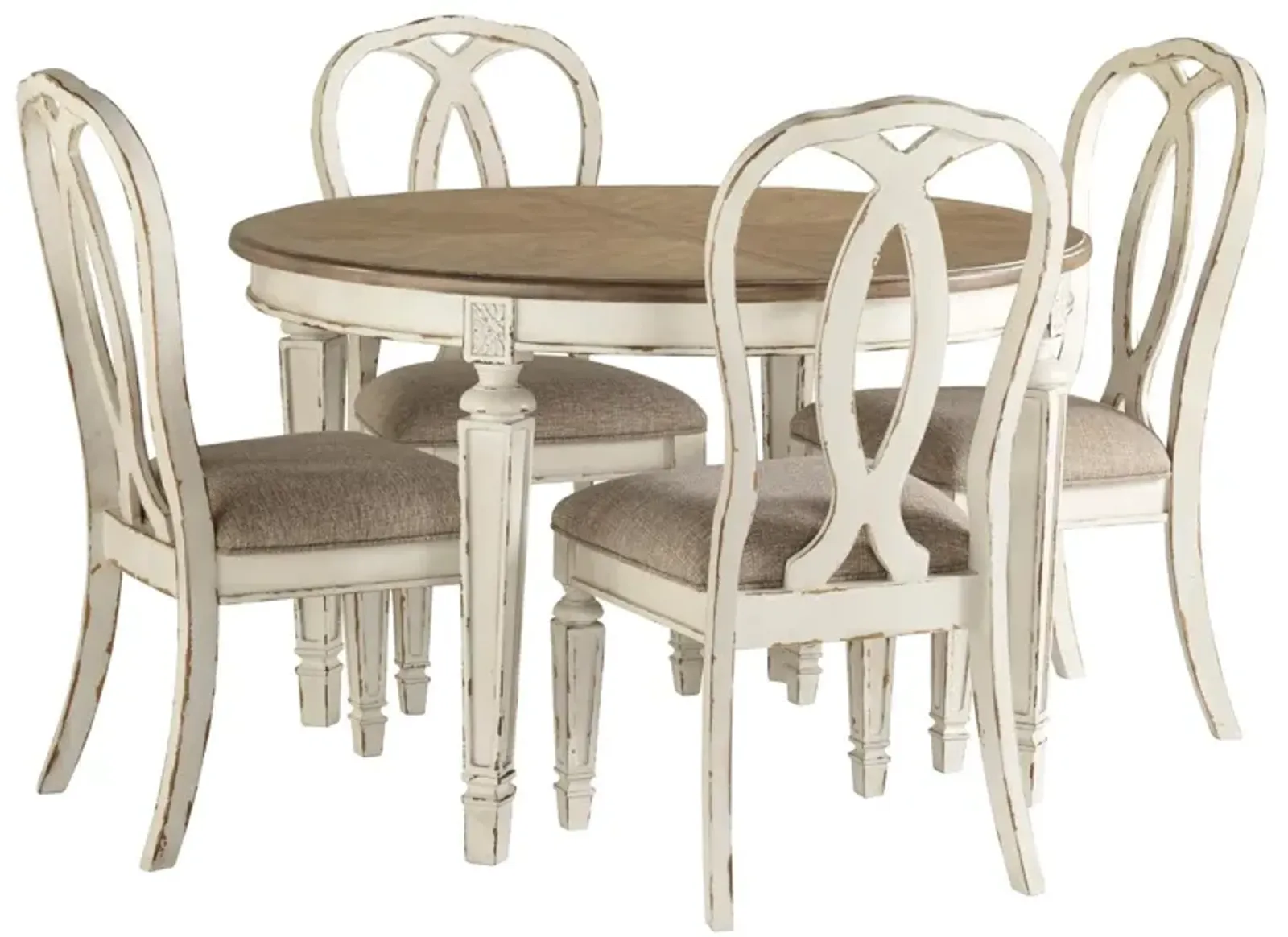 REALYN RIBBONBACK 5 PIECE DINING SET