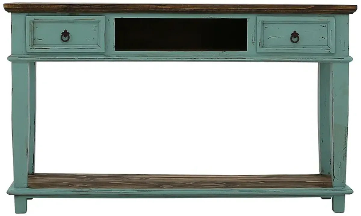 LAWMAN TURQUOISE CONSOLE TABLE