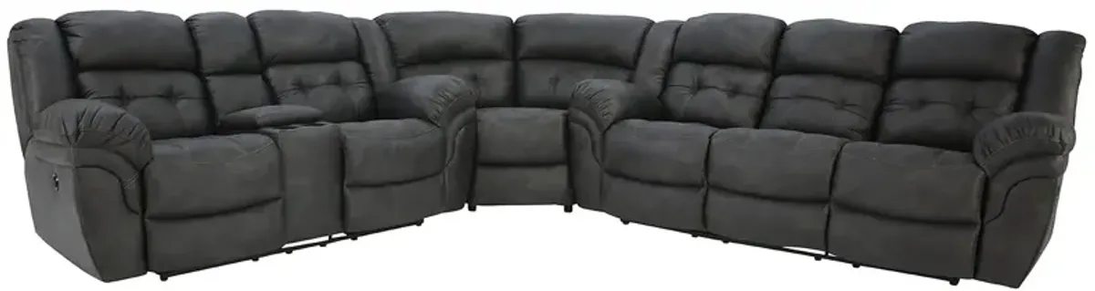 HAYGEN CHARCOAL 3 PIECE 1P POWER SECTIONAL