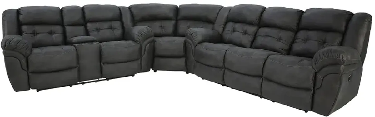 HAYGEN CHARCOAL 3 PIECE 1P POWER SECTIONAL