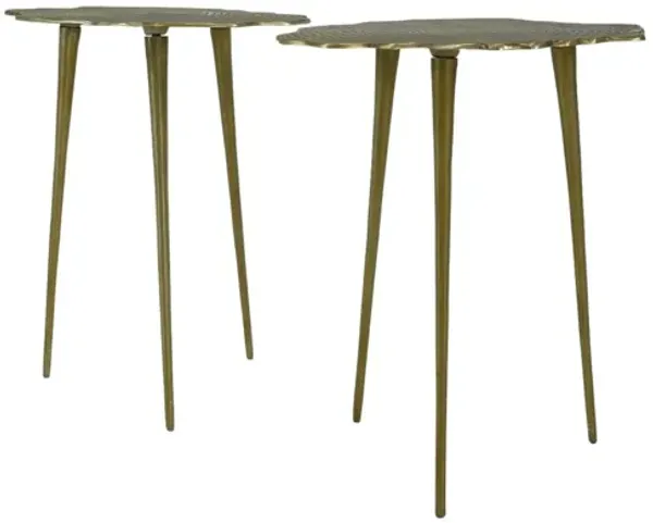 TABLE ACCENT ANTIQUE GOLD