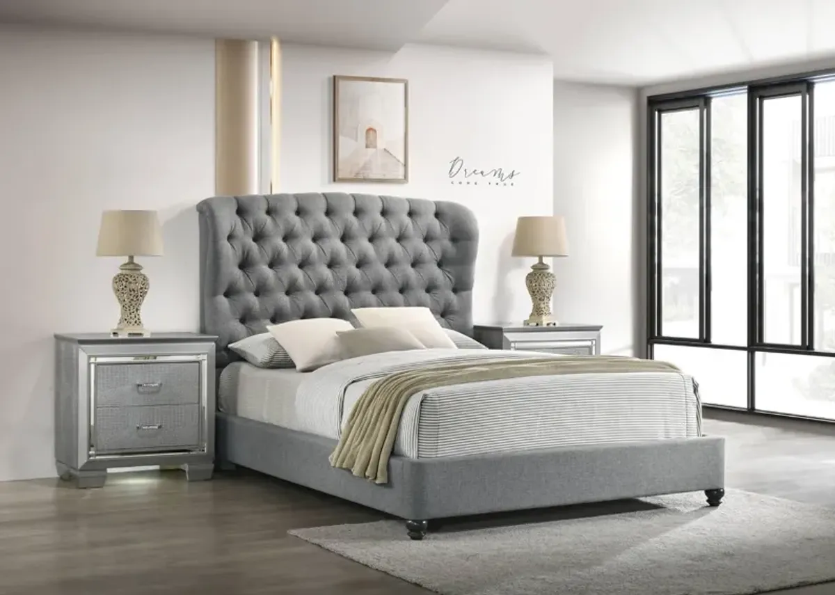 LINDA GREY KING BED