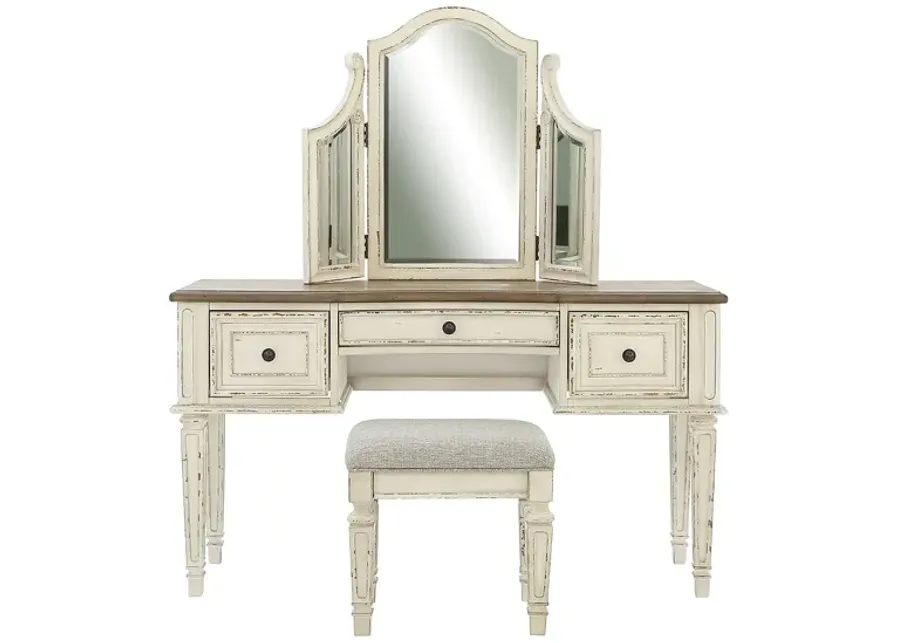 REALYN VANITY/MIRROR/STOOL