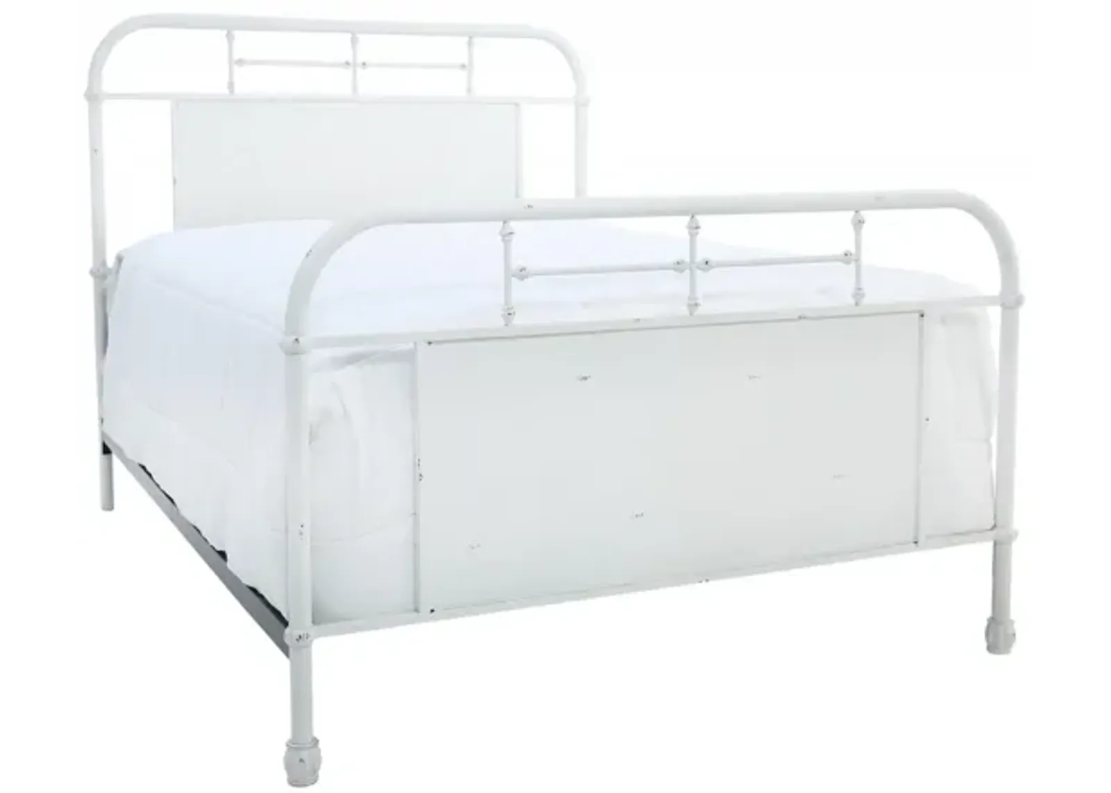 JOLENE ANTIQUE WHITE TWIN BED