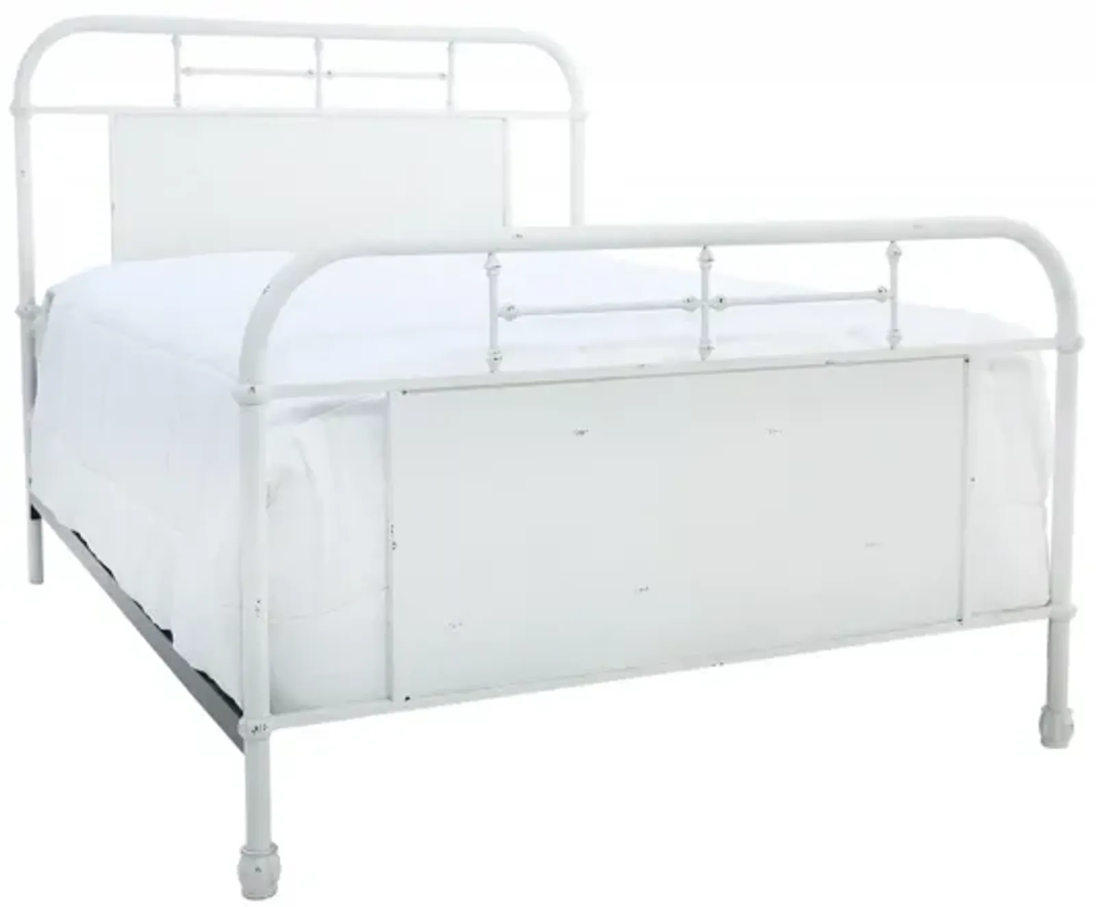 JOLENE ANTIQUE WHITE TWIN BED