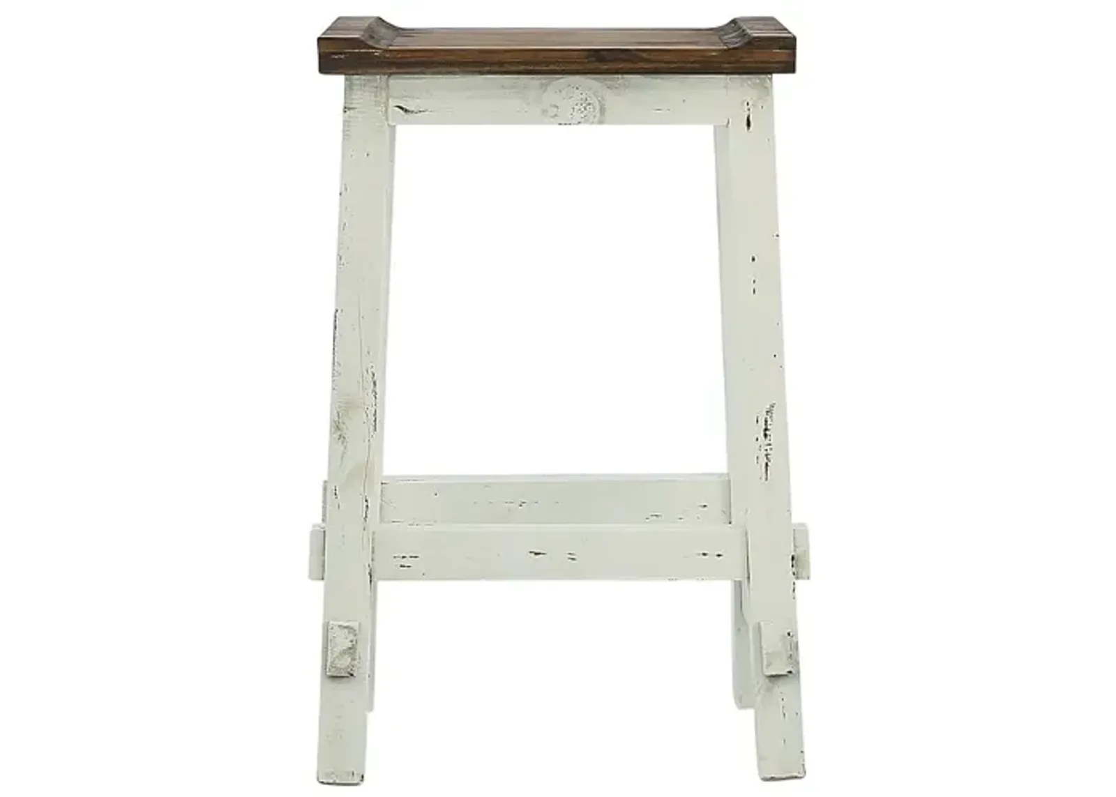 LAWMAN WHITE 30" SADDLE STOOL