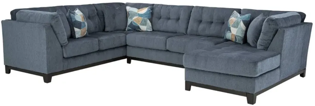 MAXON PLACE NAVY 3 PIECE SECTIONAL