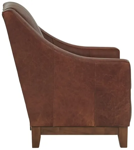 MARIKO UMBER LEATHER CLUB CHAIR