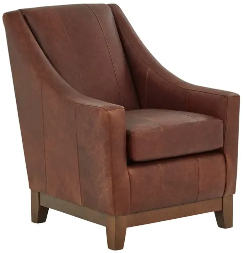 MARIKO UMBER LEATHER CLUB CHAIR